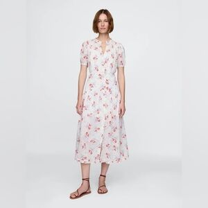 Gap × DÔEN Pintuck Floral Midi Dress